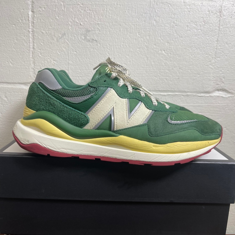 New Balance Bricks & Wood x 57/40 M5740BW Green Yellow Running Shoes Mens 11.5D